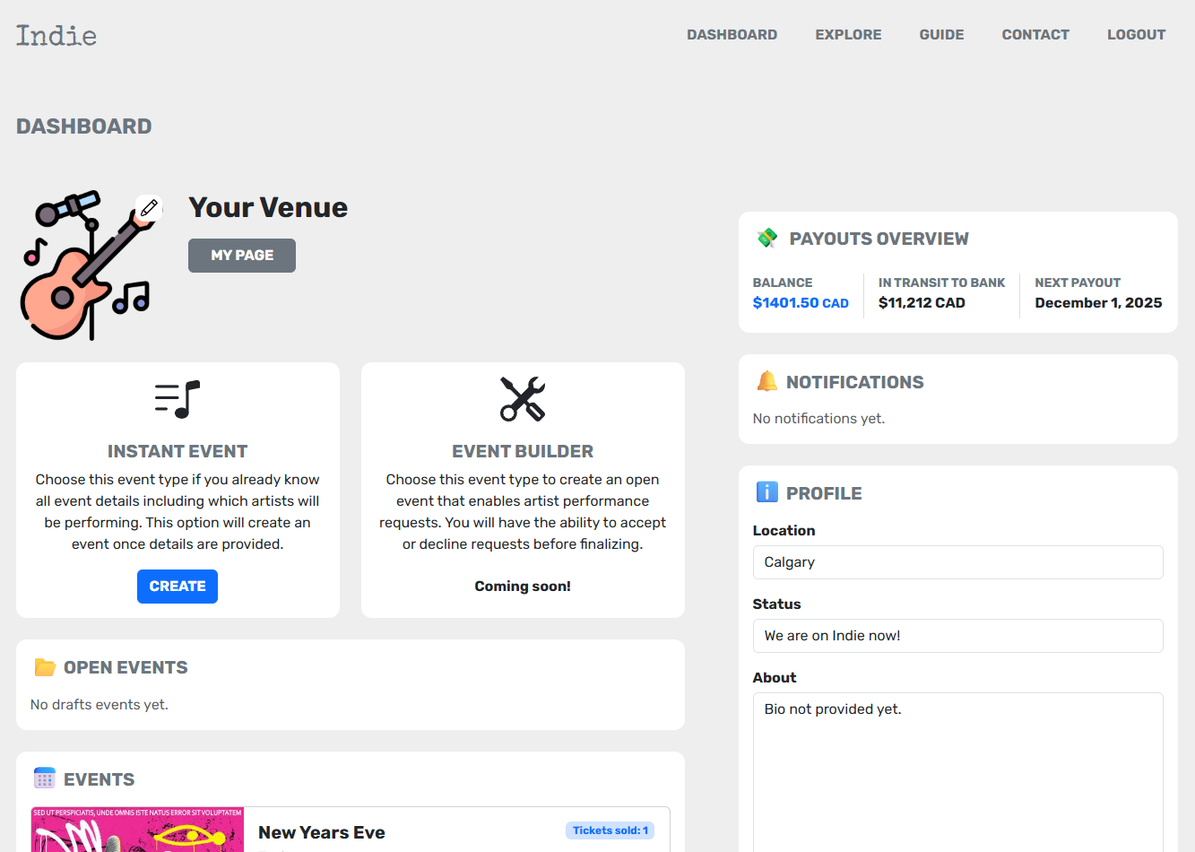 Indie goes live
